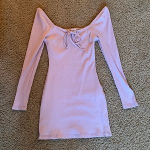 Cute purple dress. On or off the shoulder dress